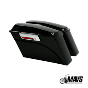 Hard Bags: Grooved hard bags, Lids & Latch Key For 94-13 Harley Touring & Road King