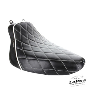 Bare Bones Solo Seat With White Stitching & White Piping. Fits Softail 2008-2017&hellip;