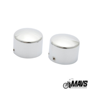 Chrome Front Axle covers to suit Harleys with 28mm bolt diameter