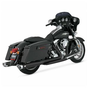 True Dual Systems: V46752 BLACK DRESSER DUALS HEADER PIPES ONLY HARLEY TOURING 09-16