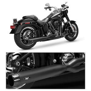 2 Into 1: Performer 2 into 1 Black Softail 1986-2017 mf-7212002