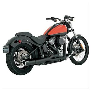 2 Into 1: V47527 BLACK PRO PIPE 2:1 EXHAUST SYSTEM FOR 12-17 FXS/FLS/FLST