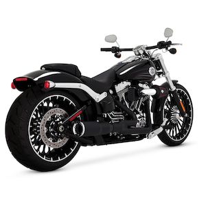 2 Into 1: V46545 HI-OUTPUT 2:1 SHORT EXHAUST FOR 13-17 BREAKOUT 08-11 ROCKER