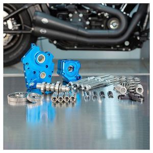 Camshafts: GEAR DRIVE 550G CAM CHEST KIT WITH CHROME PUSHROD TUBES FOR OIL COOLED 2017-UP M8 MODELS