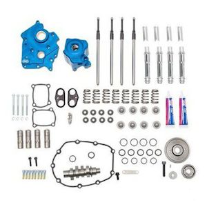 Camshafts: 310-1081A GEAR DRIVE 550G CAM CHEST KIT WITH CHROME PUSHROD TUBES FOR WATER COOLED 2017-UP M8 MODELS