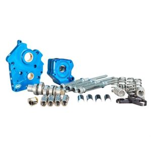 Camshafts: 310-1080B CHAIN DRIVE 550C CAM CHEST KIT WITH CHROME PUSHROD TUBES FOR WATER COOLED 2017-UP M8 MODELS