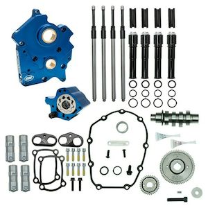 Camshafts: 310-1013A GEAR DRIVE 465G CAM CHEST KIT WITH BLACK PUSHROD TUBES FOR OIL COOLED 2017-UP M8 MODELS