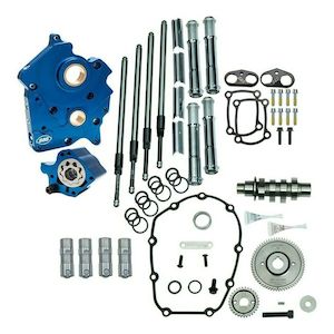 Camshafts: GEAR DRIVE 465G CAM CHEST KIT WITH CHROME PUSHROD TUBES FOR WATER COOLED 2017-UP M8 MODELS