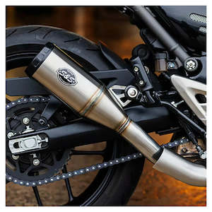 SLIP ON MUFFLER 24-25 TRIUMPH SPD 400/SCRAMBLER X 550-1143