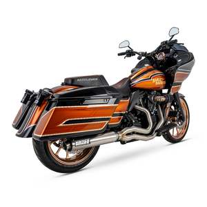 2 Into 1: V27345 VANCE & HINES 2 INTO 1 SUPERSPORT PCX EXHAUST SYSTEM IN BRUSHED STAINLESS STEEL FOR 2017-2024 M8 TOURING MODELS V27345