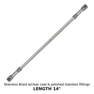 BRAKE LINE SS/CLEAR 14 G/RIDGE gr-30314tc-cl GR-30314TC-CL