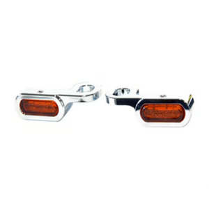 FASTLINE, BELOW BAR LED TURN SIGNAL SET. CHROME MS-577079