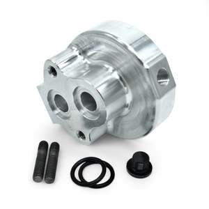Mazda FD Rx7 Billet Oil Filter Pedestal - M10 x 1.0 Sensor Port