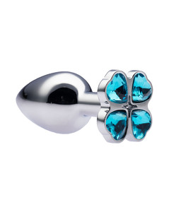 Kinki Range Flower Gem Butt Plug - 7.1 cm - Small - Light Blue - Max Play