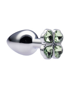 Kinki Range Flower Gem Butt Plug - 7.1 cm - Small - Light Green - Max Play