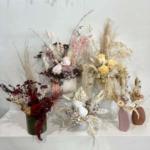 Arrangements: Dried/Preserved Flowers in Ceramic Container