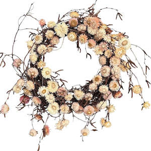 Wild Straw flower Wreath