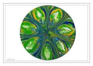 Products: Print – Burgandy and Gold Spiral Pour