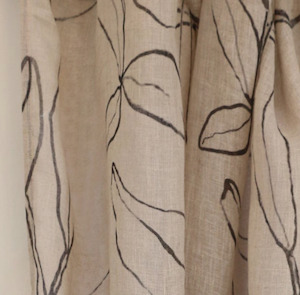 Curtains: Leaf Sketch Curtain 140x300
