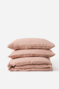 Bed Linen: Linen Duvet Cover - Iced Tea - Super King