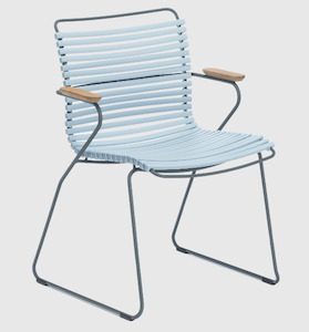 Outdoor Furniture: Dining Chair w/arms - Light Blue