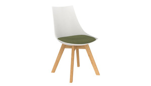Clearance 1: Luna White Chair Oak Base - Clearance