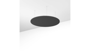 Round Acoustic Floating Ceiling Panels Black - Clearance