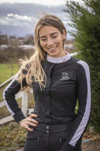 Rider Collection: Penelope Show Shirt - White, Black, Artic Blue