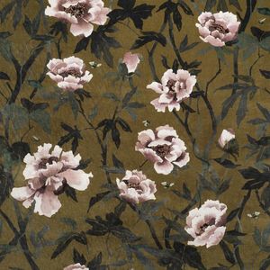 Peonia Velvet Chartreuse - Fabrics and Homewares at McKenzie House NZ