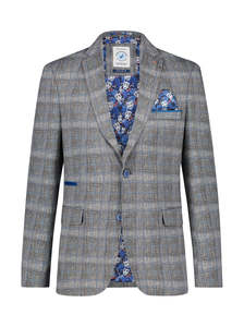 A Fish Named Fred: A Fish Named Fred - Travel Blazer - Grey Check