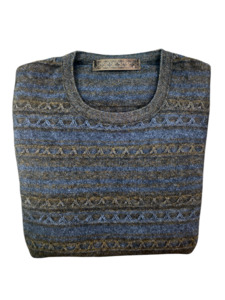 Noble Wilde Knitwear: Noble Wilde Mens Artisan Sweater - Neptune Base