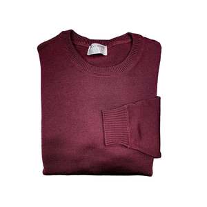 Silverdale Knitwear: Silverdale - Coverstitch Crew Pullover - Plum
