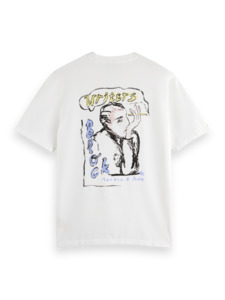 Scotch & Soda - Printed T-Shirt - Front/Back Art Tee - White