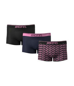 Diesel: Diesel - Damien Boxers - 3 Pack - Pink/Navy/Black