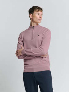 No Excess: No Excess - Half Zip Pullover - Chalk or Mauve