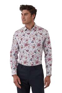 Cambridge - Sorrento Shirt - Pink/White Roses
