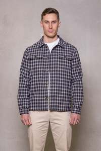 Clearance Collection: Cutler & Co - Harley Jacket - Mineral (Blue/Brown Check)