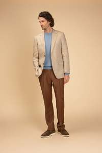 Rembrandt: Rembrandt - Cooper Blazer - Beige Linen Herringbone