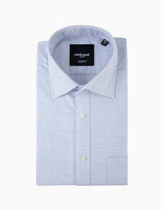 Rembrandt - Sinatra Shirt - White/Blue Micro