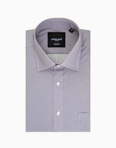 Rembrandt: Rembrandt - Sinatra Shirt - Navy/Maroon Micro