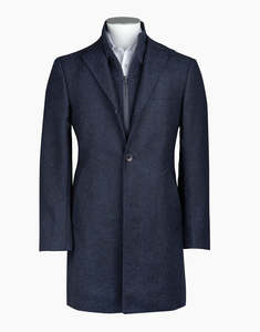 Rembrandt: Rembrandt - Compton Overcoat - Navy Herringbone