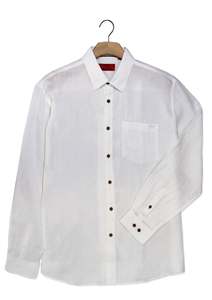 R F Scott: R.F. Scott - Fielding Linen Shirt - White