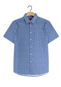 R.F. Scott - Fields Short Sleeved Shirt - Ocean