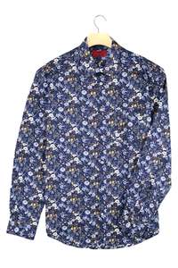 R.F. Scott - Fielding Shirt - Dark Blue Floral