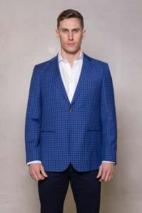 Cutler & Co - Johnson Blazer - Bold Blue Check