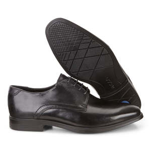 Footwear: ECCO Melbourne Leather Lace Up Dress Shoe - Black