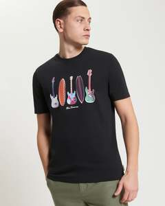 Ben Sherman - Surf N Guitars Tee - Black