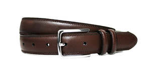 Products: Parisian "Retold" Brown Classic Leather Belt - Brown