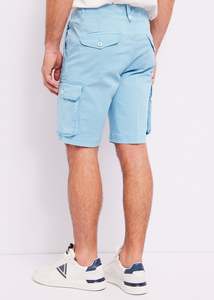 Shorts: Gaudi - Tasconato Uomo Bermuda Cargo Shorts - Blue or Sand