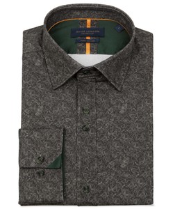 Guide London: Guide London Shirt - Self Pattern - Sage